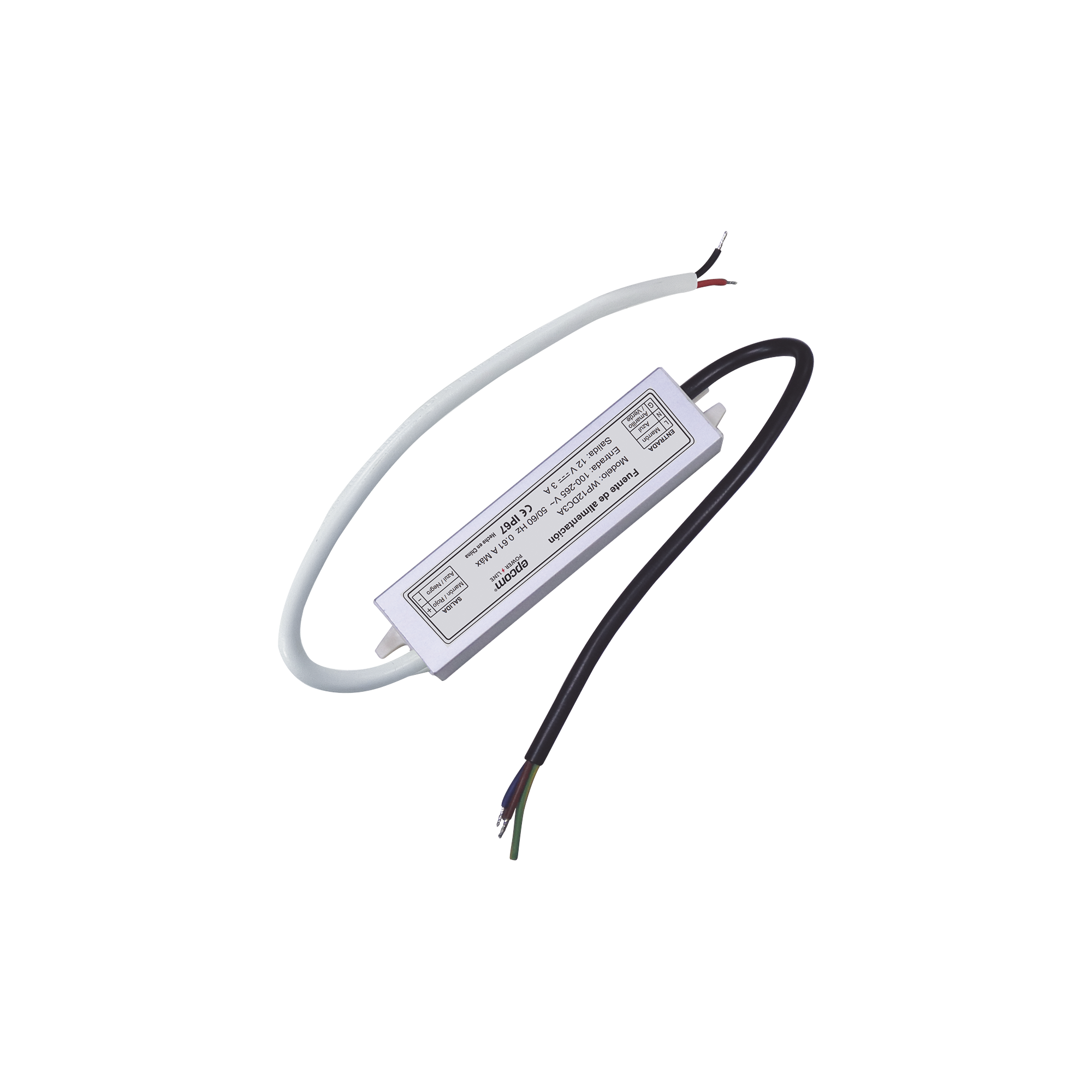 WP12DC3A|FUENTE DE ALIMENTACION PARA INTEMPERIE WATERPROOF 12 V @ 3 A